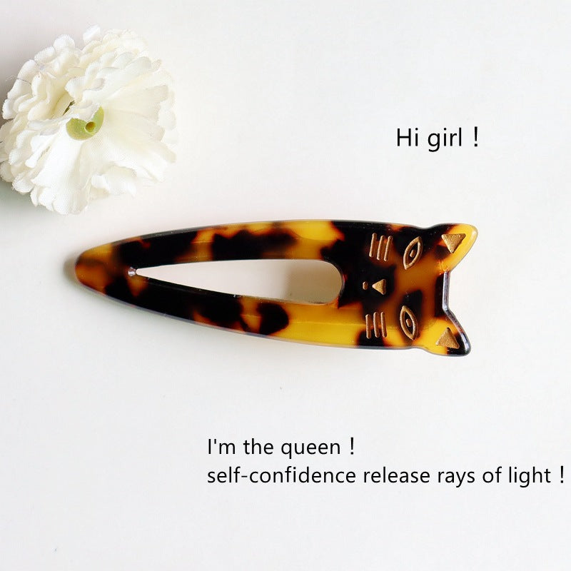Wholesale of Cute and Sweet Cat Acetic Acid Board Hair Clips